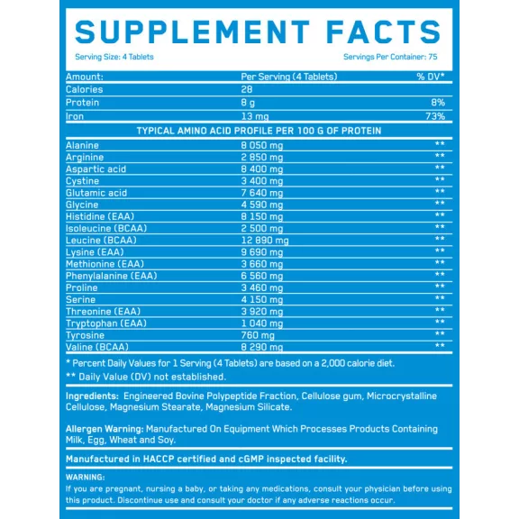EverBuild Cryo Beef - Vérplazma amino komplex (800mg) - 300 tabletta EverBuild Cryo Beef - Vérplazma amino komplex (800mg) - 300 tabletta