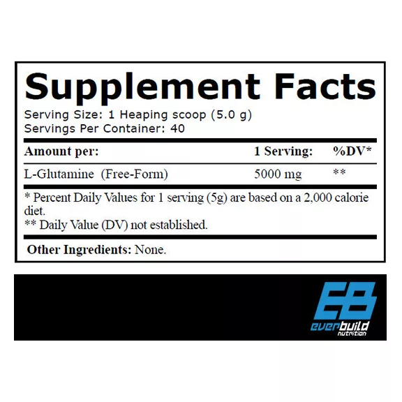 EverBuild Glutamin 5000 (100% tiszta) - ízesítetlen - 200g EverBuild Glutamin 5000 (100% tiszta) - ízesítetlen - 200g