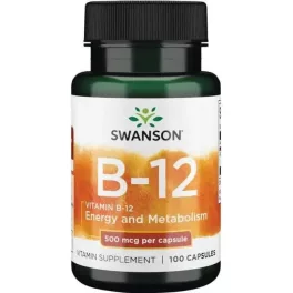 Swanson B12 vitamin 500mcg 100 kapszula Kobalamin