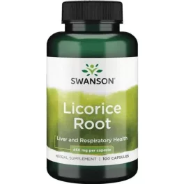 Swanson Licorice Root 450mg 100 kapszula (Édesgyökér)