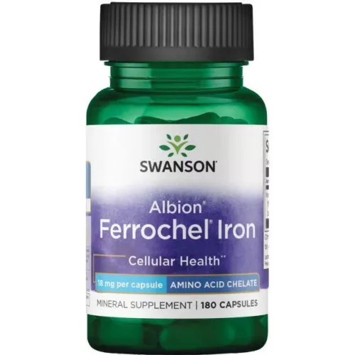Swanson Ferrochel Iron 18mg 180 kapszula vas-biszglicinát-kelát