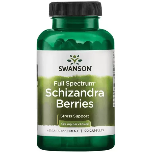Swanson Schizandra berries 525mg 90db kapszula Életbogyó, Kínai kúszómagnólia