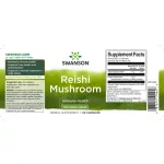Swanson Reishi (Ganoderna) gomba 600mg 60 kapszula