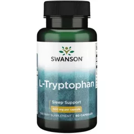 Swanson L-Tryptophan 500mg 60 kapszula (az 5HTP előanyaga)