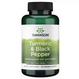   Swanson Turmeric&Black Pepper (Kurkuma+ feketebors) 90 növényi kapszula