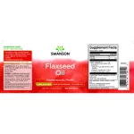 Swanson Flaxseed Oil 1000mg (Organikus lenmagolaj) 100 kapszula