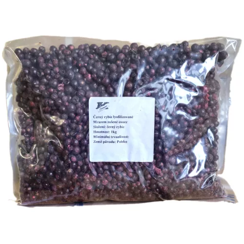 Paleolit Liofilizált fekete ribizli 1kg lédig szemek Black currant freeze-dried