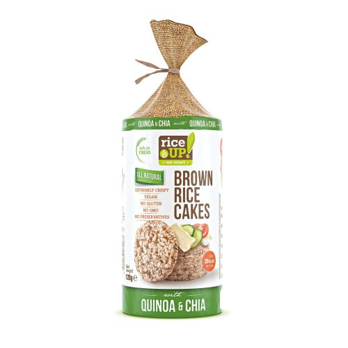 Rice Up Szelet chia mag & quinoa 120g puffasztott teljes kiőrlésű barna rizs