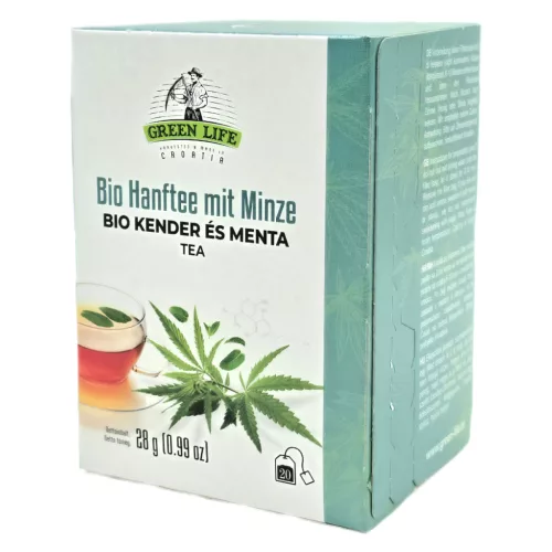 Green Life BIO Kender és menta tea 20 filter Organic Hemp Tea with Mint