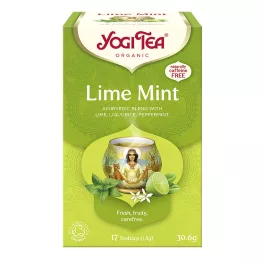 BIO Zöldcitromos menta tea 17x1,8g Yogi Green Tea Lime Mint
