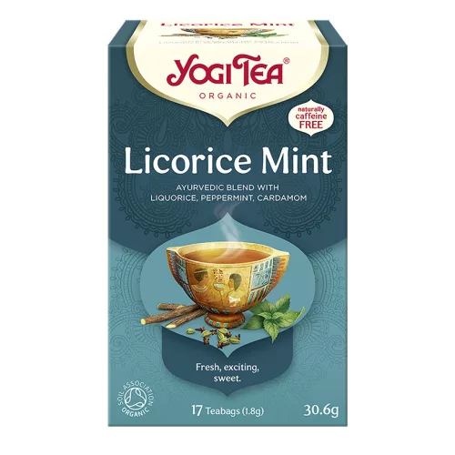 Yogi BIO Édesgyökér tea mentával 17x1,8g Licorice Mint