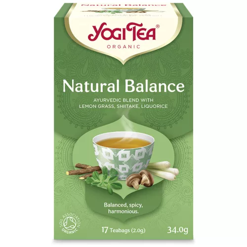 BIO Természetes egyensúly tea shiitake gombával 17x2g Yogi Natural Balance