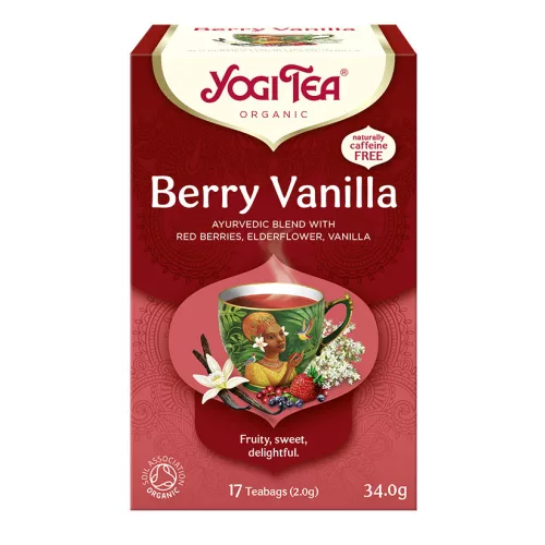 BIO Bogyós gyümölcsös tea vaníliával 17x2g Yogi Berry Vanilla
