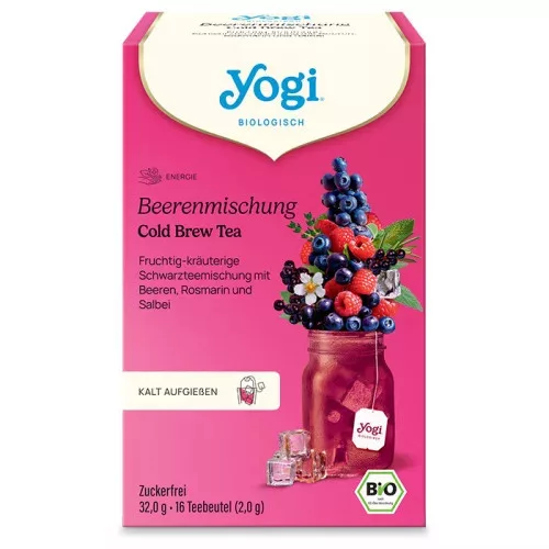 Yogi BIO Erdei gyümölcsös jeges tea 16x1,8g Beerenmischung Cold Brew Tea