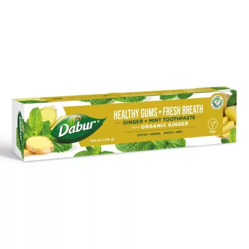 Dabur Healthy Gums+Fresh Breath fogkrém 100ml fluormentes, organikus