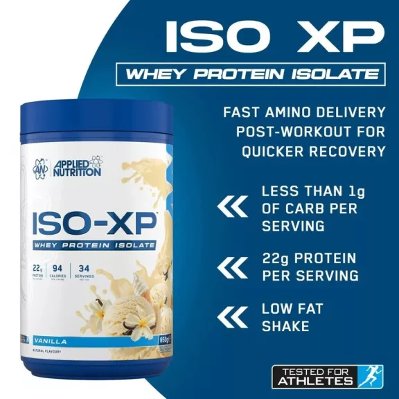 Applied ISO-XP Tejsavófehérje izolátum - vanília - 850g Applied ISO-XP Tejsavófehérje izolátum - vanília - 850g