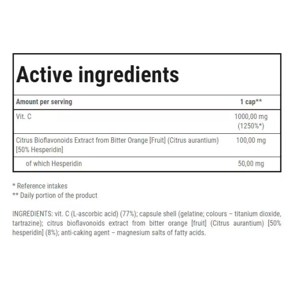 Trec Vitamin C 1000 Ultra Bioflav - 100 kapszula Trec Vitamin C 1000 Ultra Bioflav - 100 kapszula