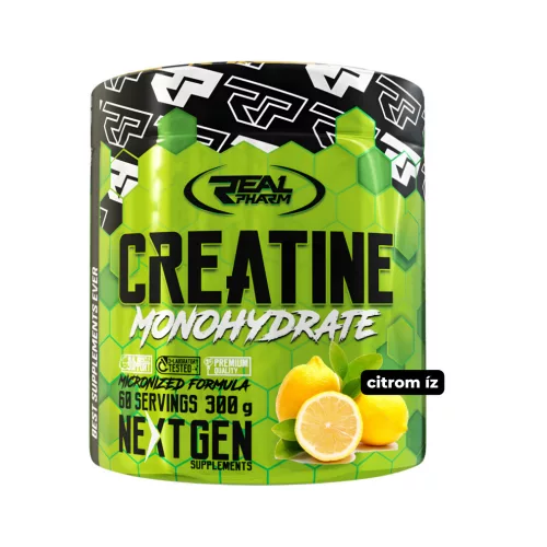 Real Pharm Mikronizált Kreatin italpor - citrom íz- 300g 
