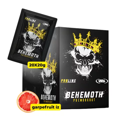 Real Pharm Behemoth BOX - edzés előtti italpor tasakos - 20x20g Grapefruit íz