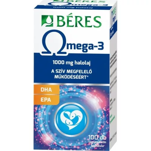 Béres Omega-3 halolaj 100db lágyzselatin kapszula