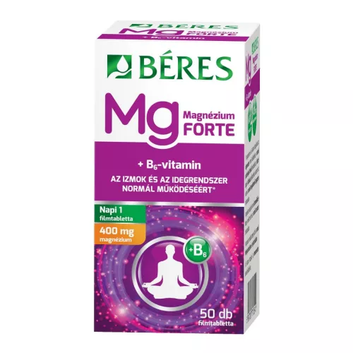 Béres Magnézium 400mg Forte B6- vitaminnal 50db filmtabletta