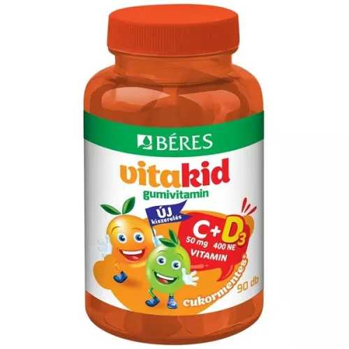Béres VitaKid C+D3 gumivitamin 90db gumitabletta