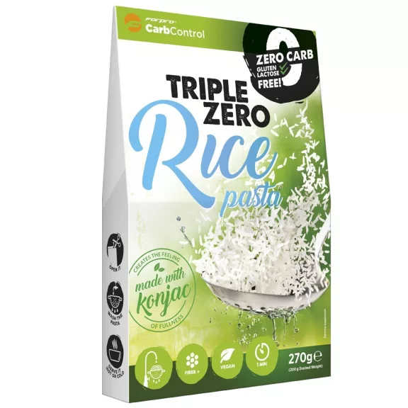 Triple Zero Rizs alakú konjac tészta 270g Triple Zero Rizs alakú konjac tészta 270g