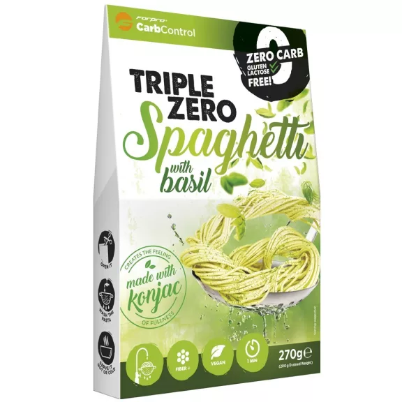 Triple Zero Bazsalikomos spagetti konjac tészta 270g Triple Zero Bazsalikomos spagetti konjac tészta 270g