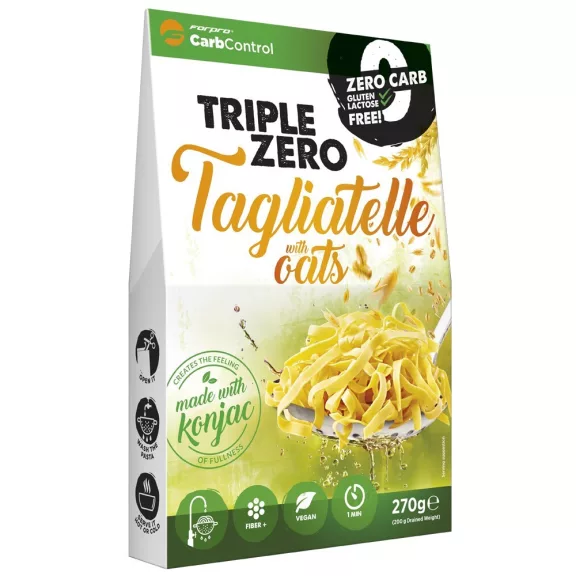 Triple Zero Szélesmetélt zabbal konjac tészta 270g Triple Zero Szélesmetélt zabbal konjac tészta 270g