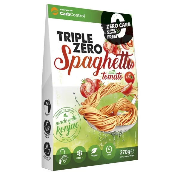 Triple Zero Paradicsomos spagetti konjac tészta 270g Triple Zero Paradicsomos spagetti konjac tészta 270g