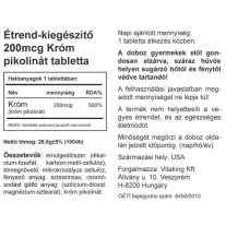 Vitaking Króm pikolinát 200mcg (100) tabletta