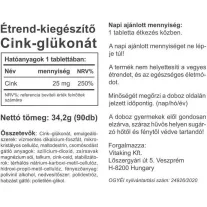 Vitaking Cink-glükonát 25 mg (90) tabletta