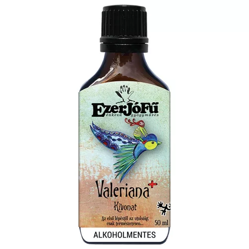 EzerJóFű Valeriana+ kivonat 50ml alkoholmentes, növényi glicerinnel