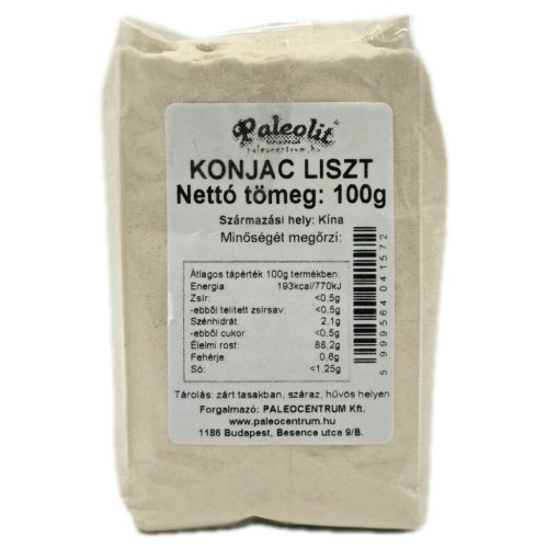 Paleolit Konjac liszt 100g 120-200 mesh glükomannán tartalom min 90%