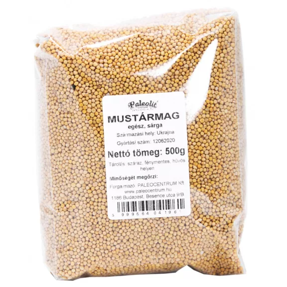Paleolit Mustármag egész sárga 500g White mustard - Sinapis Alba Paleolit Mustármag egész sárga 500g White mustard - Sinapis Alba