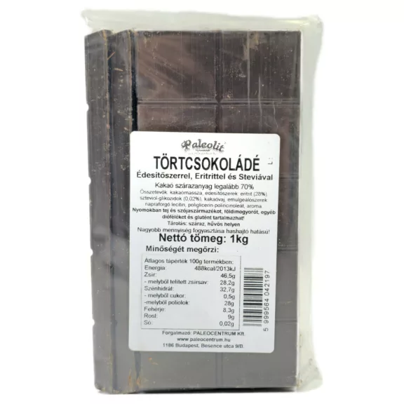 Paleolit Étcsokoládé eritrittel 1kg lédig Paleolit Étcsokoládé eritrittel 1kg lédig