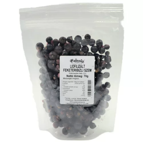 Paleolit Liofilizált fekete ribizli 70g szemek Black currant freeze-dried