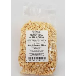 Paleolit Aszalt alma kocka 100g cukormentes, kínai 7x7mm