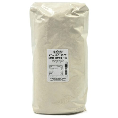 Paleolit Konjac liszt 1kg 120-200 mesh glükomannán tartalom min 90%