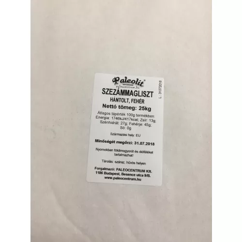 Paleolit Szezámmag préselvény liszt 25kg hántolt, fehér lédig