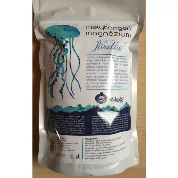 Paleolit Mélytengeri magnézium 1kg fürdő só Magnesium Chloride Hexahydrate 47% Paleolit Mélytengeri magnézium 1kg fürdő só Magnesium Chloride Hexahydrate 47%