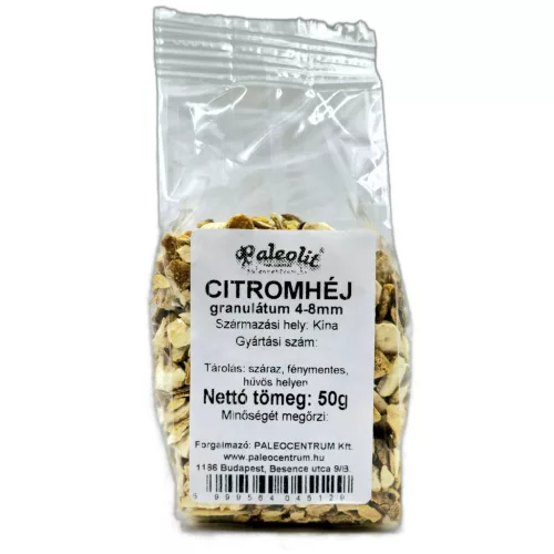 Paleolit Citromhéj 5x5mm szárított 50g Lemon peels
