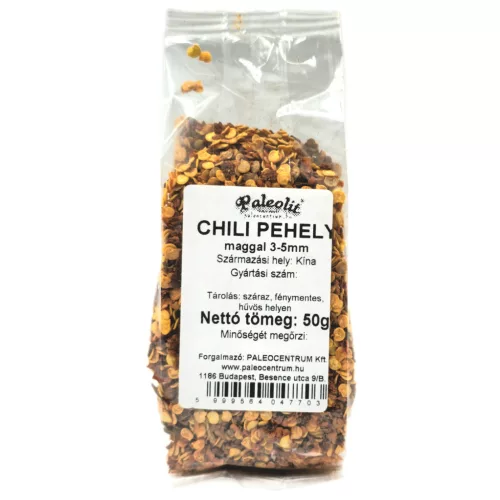 Paleolit Chili pehely maggal 3-5mm 50g Chili crushed 3-5mm (25% seeds)