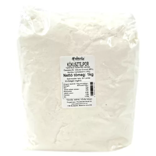 Paleolit Kókusztejpor 1kg Vegán, 36%-os zsírtartalommal, kazeinmentes