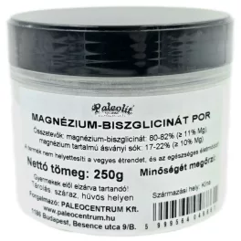   Paleolit Magnézium-biszglicinát por 250g Magnesium Bisglycinate Powder tégelyben