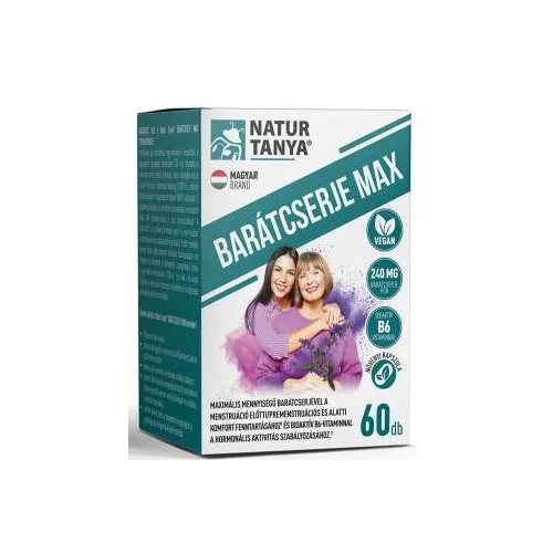 Natur Tanya® Barátcserje Max 240mg 60db kapszula, bioaktív B6-vitaminnal