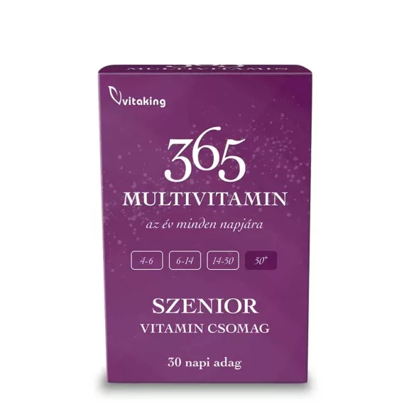 Vitaking 365 Szenior Multivitamin csomag 30 napi adag Vitaking 365 Szenior Multivitamin csomag 30 napi adag