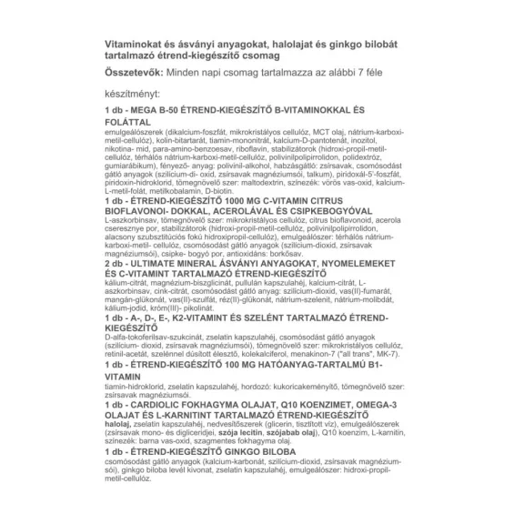Vitaking 365 Szenior Multivitamin csomag 30 napi adag Vitaking 365 Szenior Multivitamin csomag 30 napi adag