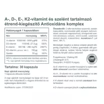   Vitaking Antioxidáns komplex – A+D+E+K2+ szelén (30) kapszula