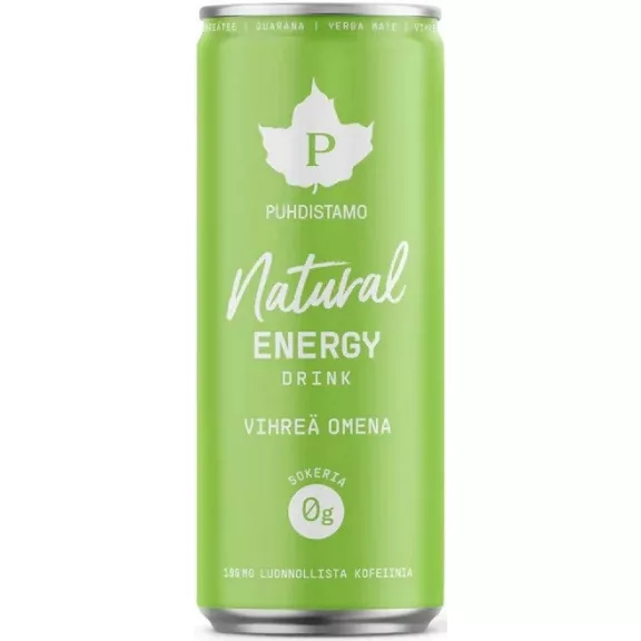 Puhdistamo Natural energy 330ml zöld alma ízű természetes energiaital DRS Puhdistamo Natural energy 330ml zöld alma ízű természetes energiaital DRS